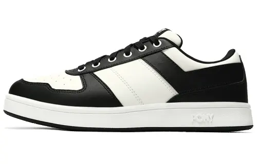 Pony CITY WINGS Coverage Slip Resistant Cushioning Abrasion Resistant Low top Skateboard Shoes Unisex Black White