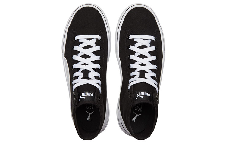 Женские кеды PUMA Kaia Mid CV (черно-белые) — Чёрный / белый — фото 4