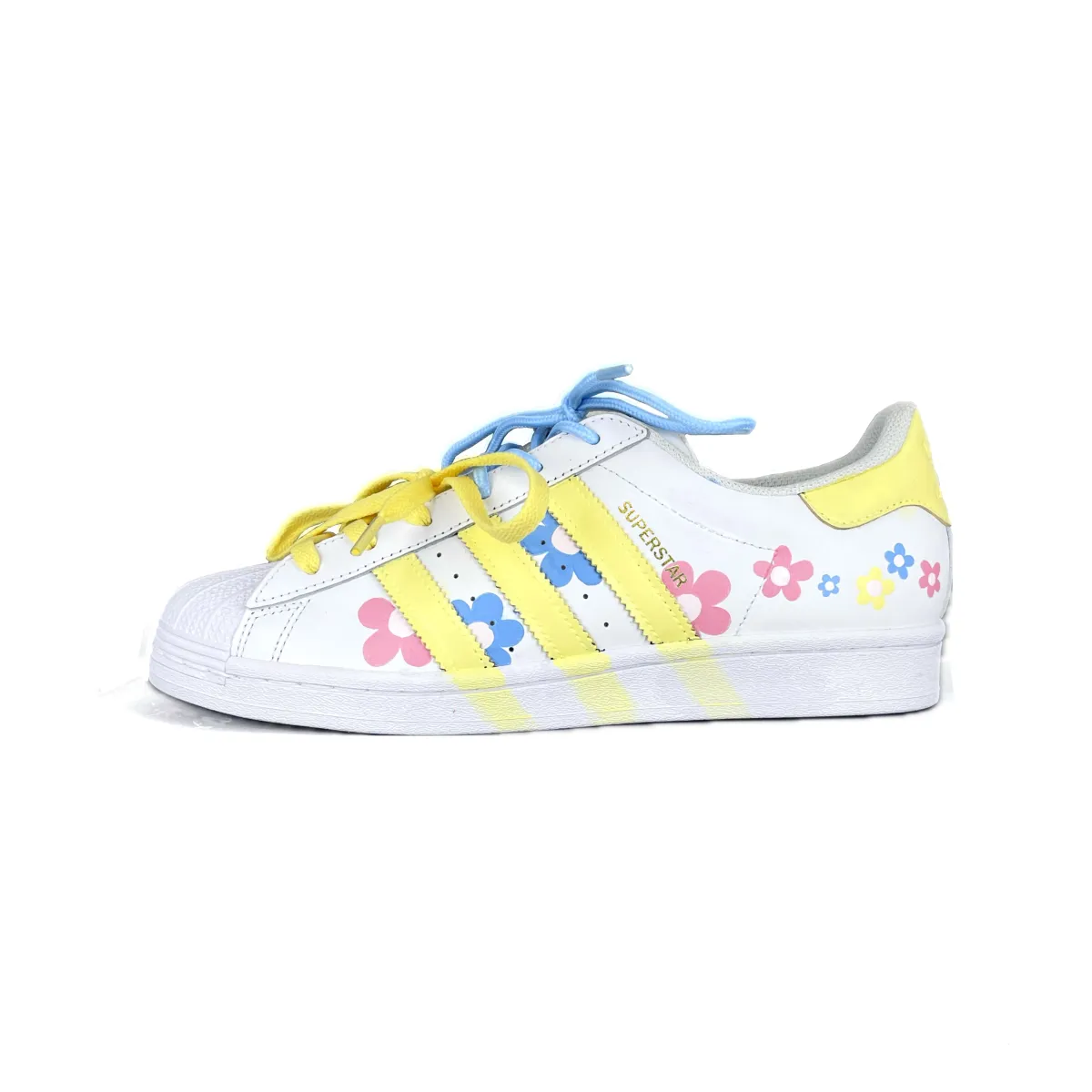 Adidas Originals SUPERSTAR Slip Resistant, Abrasion Resistant, Lightweight Low top Skateboard Shoes Unisex Yellow