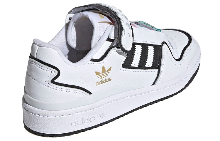 Женские кеды adidas originals FORUM Plus "i love dance" (бело-черные) — фото 4