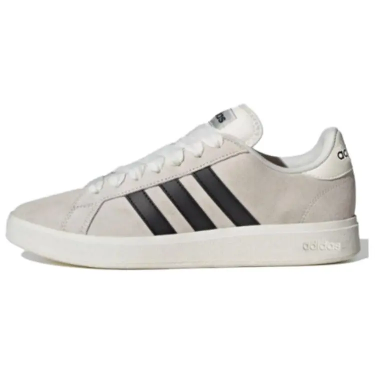 Adidas Grand Court Base 00s Suede Abrasion Resistant Low top Skateboard Shoes Unisex White Black