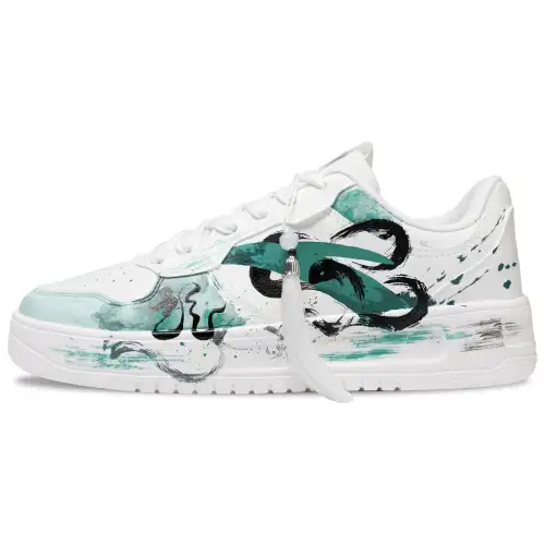 Anta Life Collection Slip Resistant Cushioning Abrasion Resistant Low top Skateboard Shoes Men's White Green