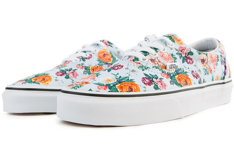 Женские кеды Vans Era Garden Floral Print (бело-голубые) — фото 3
