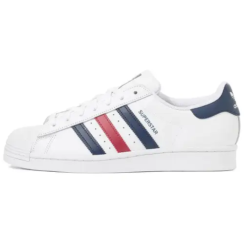 Adidas Originals SUPERSTAR Abrasion Resistant Low top Skateboard Shoes Unisex White Blue