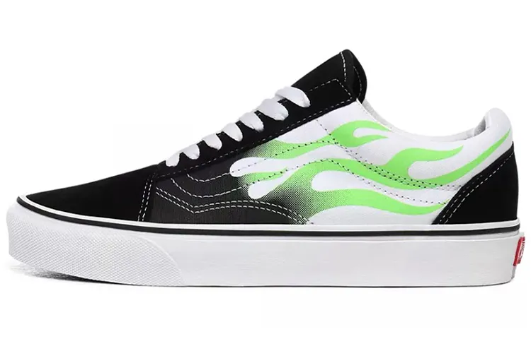 Old Skool Vans 'Flame Black White'