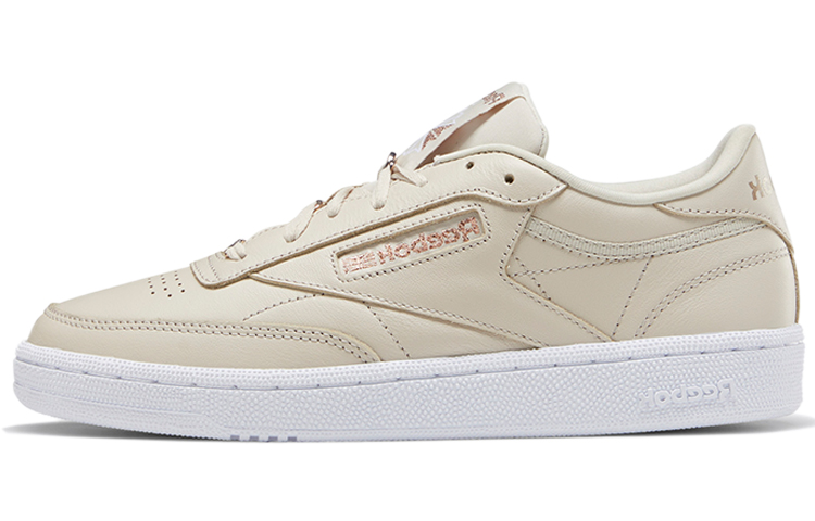 Женские кеды Reebok Club C (коричнево-белые)