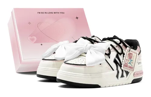 MLB Chunky Liner Rose's Story, Bowknot, Detachable Slip Resistant Slip Resistant Low top Skateboard Shoes Unisex
