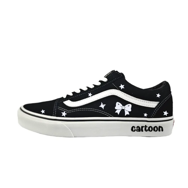 Vans Old Skool Slip Resistant Low top Skateboard Shoes Unisex Black White