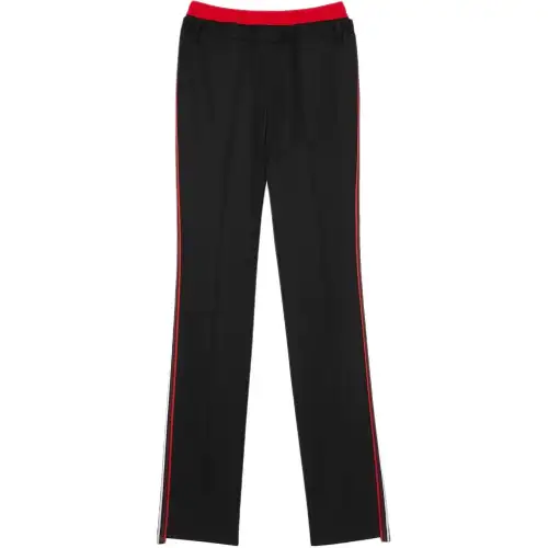 Burberry Knitted Sweatpants Men's Black Moderate Straight Fit Pants