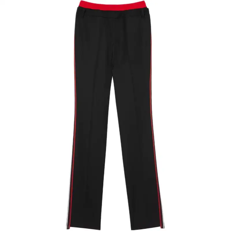 Burberry Knitted Sweatpants Men's Black Moderate Straight Fit Pants