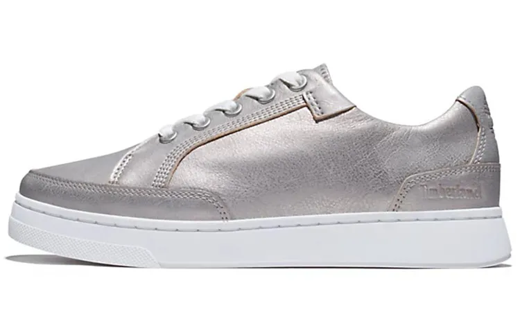 Timberland Atlanta Skateboard Shoes Women's Low Top Silver Gray