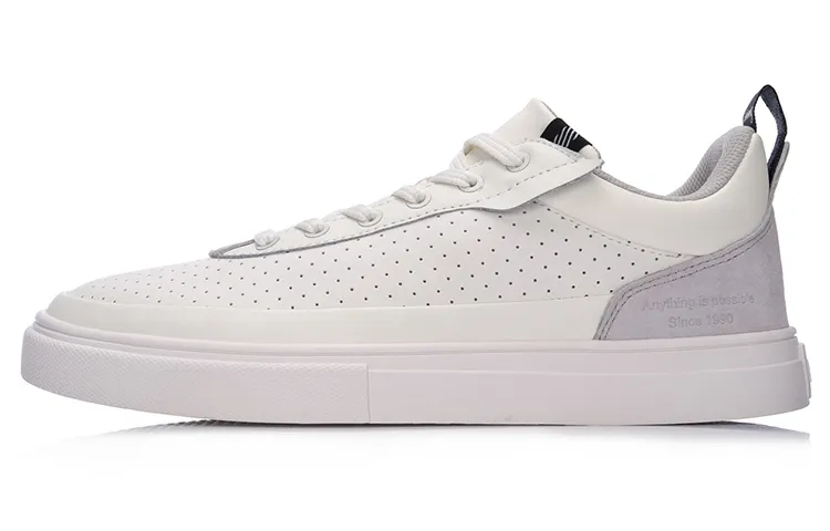 Li Ning Skateboard Shoes Unisex Low Top White/Gray