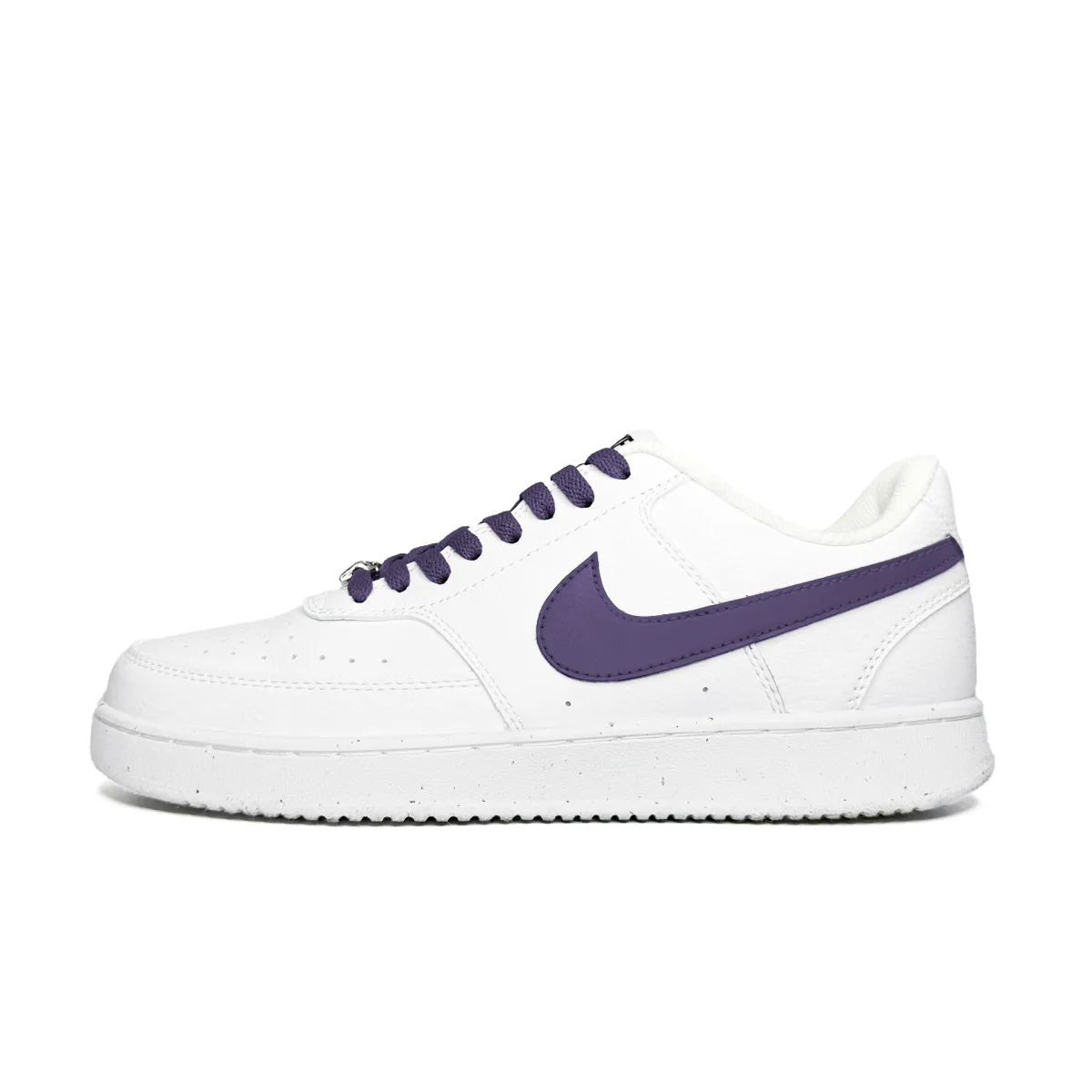 Nike Court Vision 1 Slip Resistant Abrasion Resistant Low top Skateboard Shoes Men's White Purple