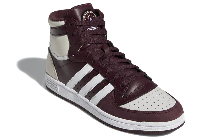 Кеды adidas Originals Top Ten R8 (красно-белые) — 酒红/米白/亮白 — фото 3
