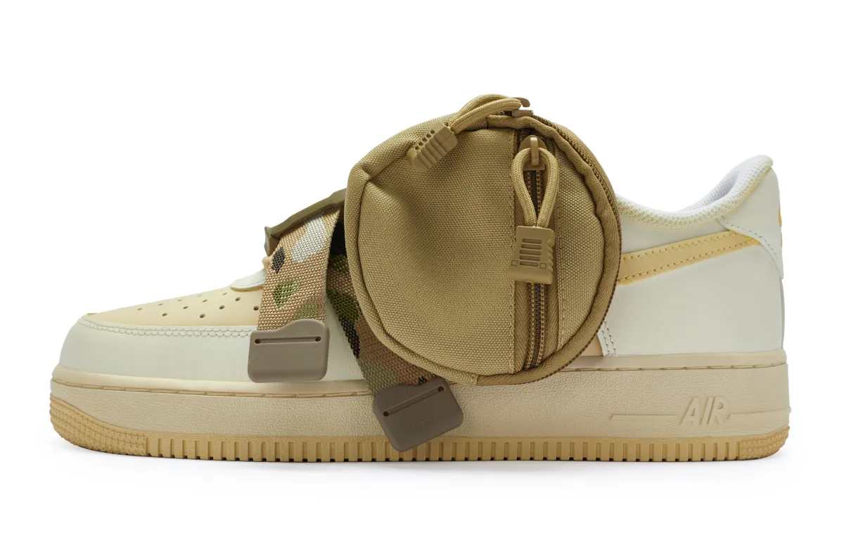 Nike Air Force 1 811 Manufacturing Slip Resistant Slip Resistant Low top Skateboard Shoes GS Beige Army Green