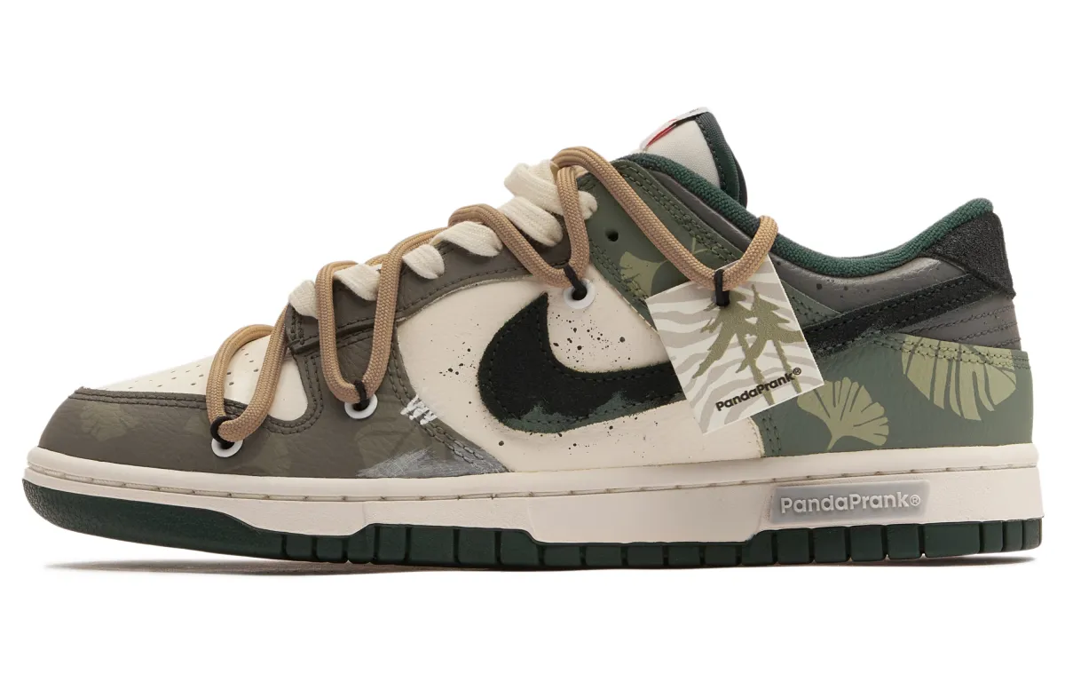 Nike Dunk Low top Skateboard Shoes Unisex Beige Brown Green