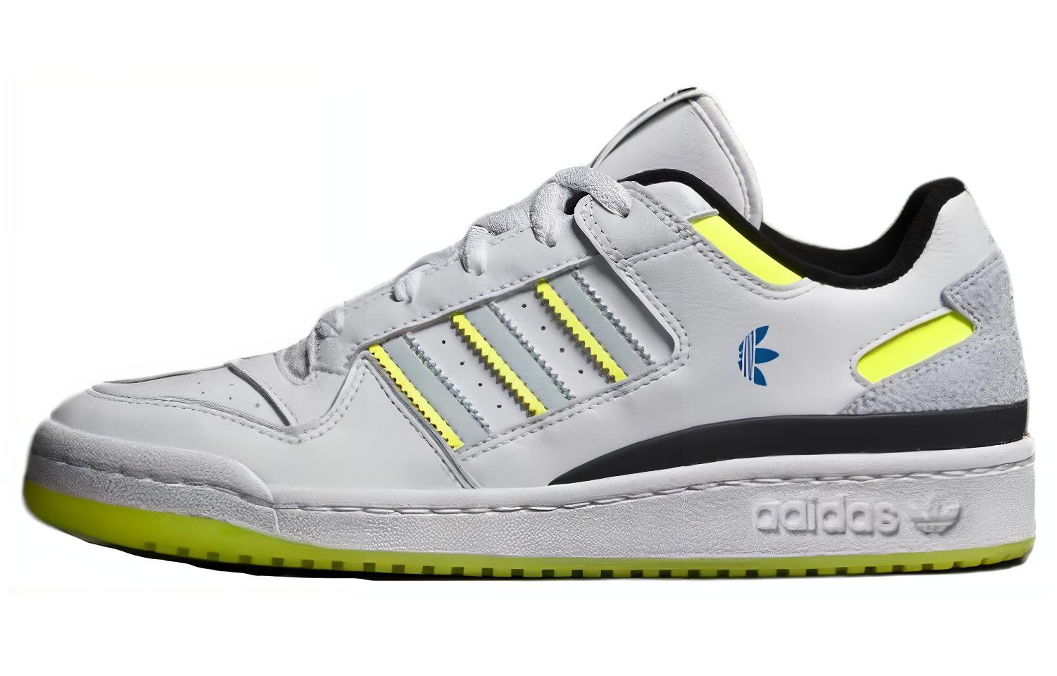 Кроссовки adidas originals FORUM Low (белые / зеленые)