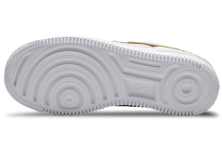 Женские кроссовки Nike Air Force 1 Shadow (белый / золотой / серый) — фото 6