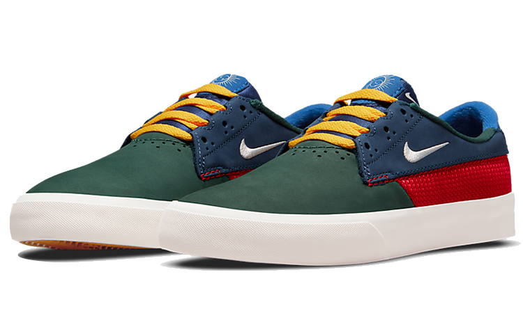 Кеды Nike SB Shane (зелено-сине-красный) — Синий / зелёный / красный / белый — фото 3
