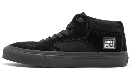 Vision Street Wear Concave Mid top Skateboard Shoes Unisex Black Warrior
