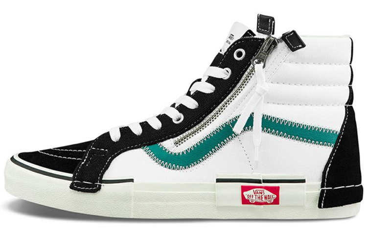 Vans SK8 Reissue Cap high-top sneakers, same style for men and women, black and green