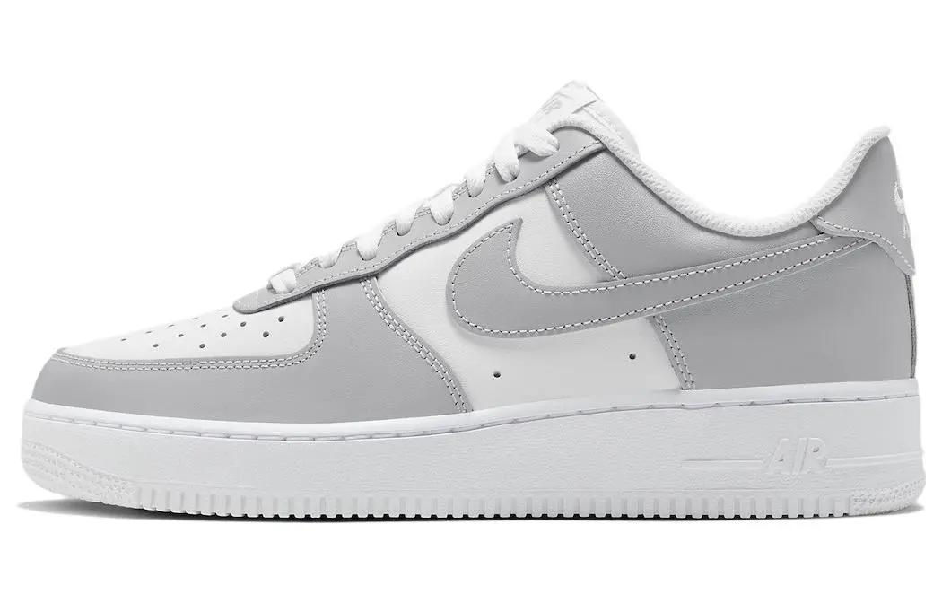 Nike Air Force 1 Low top Skateboard Shoes Men's Gray White