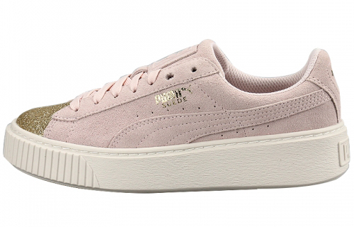 PUMA Suede Platform Glam Low top Skateboard Shoes Unisex Pink