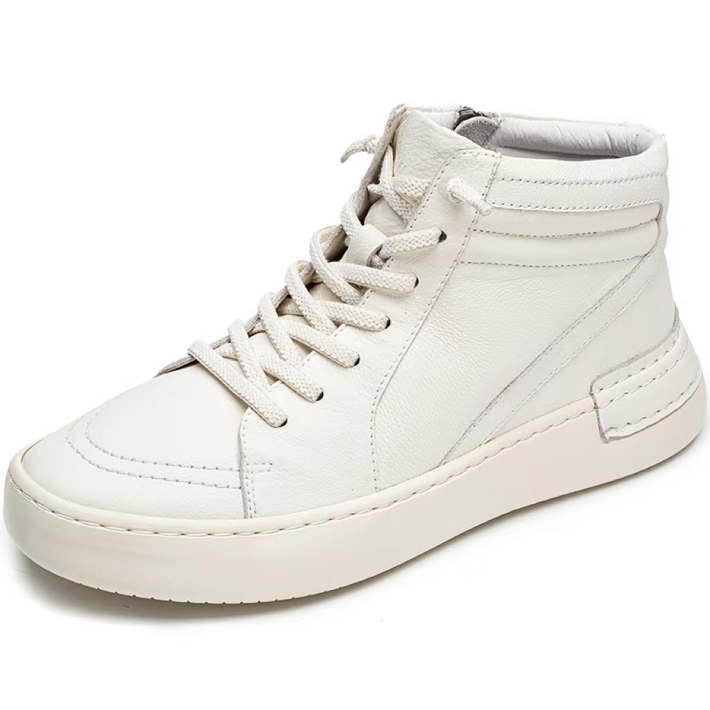 NAUTICA Slip Resistant Height Increasing High top Skateboard Shoes Men's Black Beige