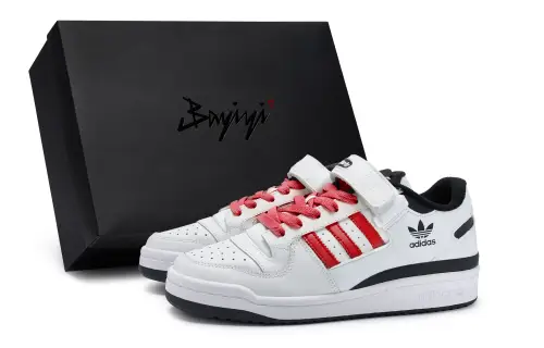 Adidas Originals FORUM Low 811 Manufacturing, Summer Night Dream Red, Special Shoe Box Abrasion Resistant Lightweight