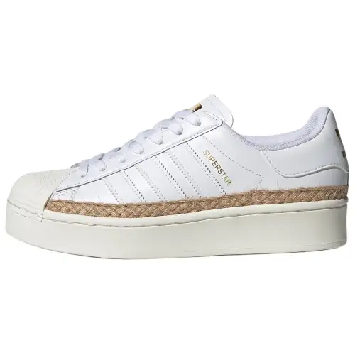 Adidas Originals SUPERSTAR Low top Skateboard Shoes Women's White Brown