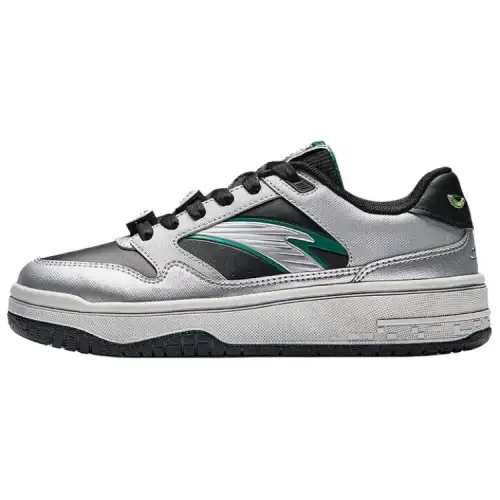 Anta Street Rebel 3 Abrasion Resistant Coverage Slip Resistant Low top Skateboard Shoes Women's Silver Black