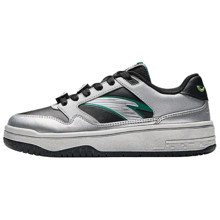 Anta Street Rebel 3 Abrasion Resistant Coverage Slip Resistant Low top Skateboard Shoes Women's Silver Black