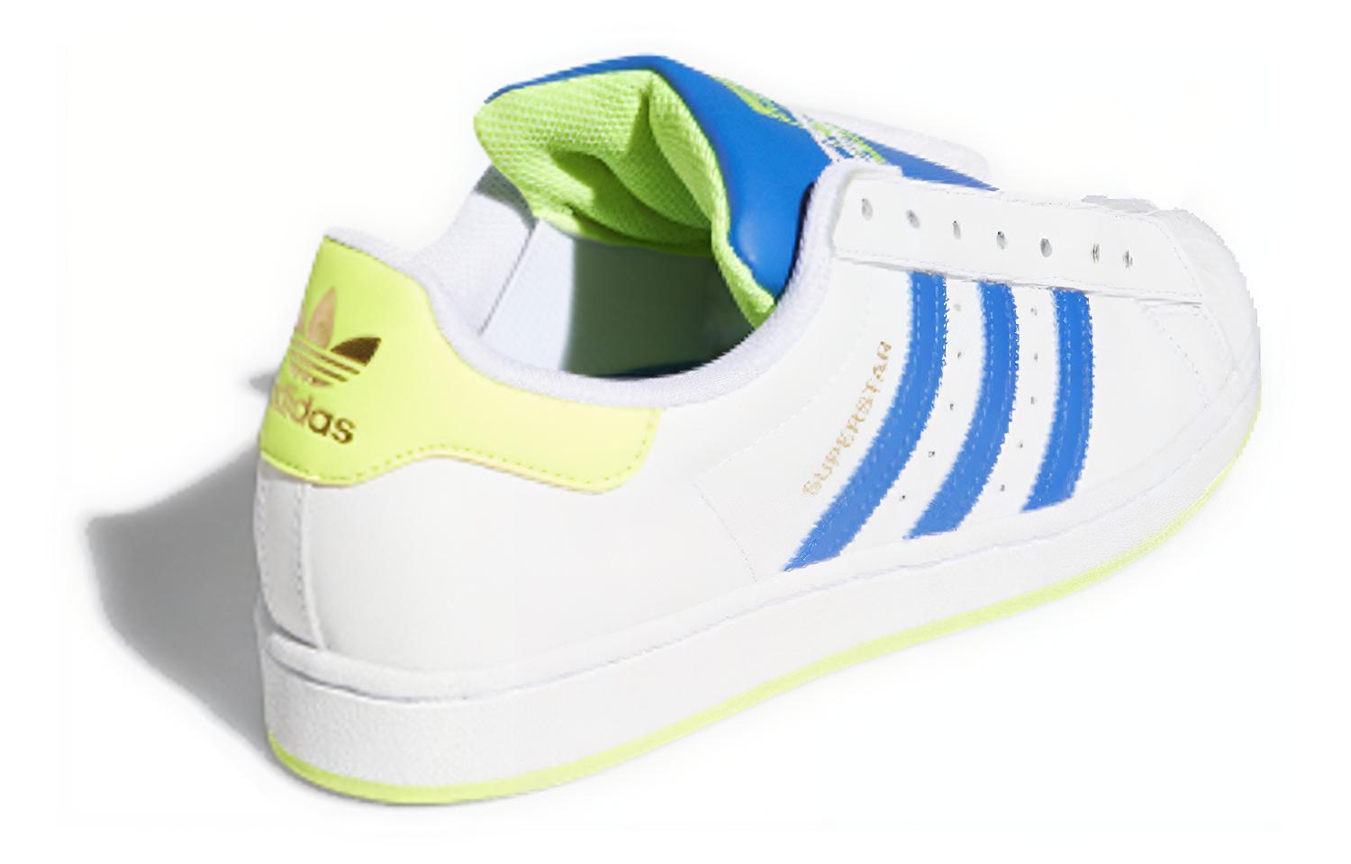 Кеды adidas Originals Superstar Laceless (бело-сине-желтые) — фото 3