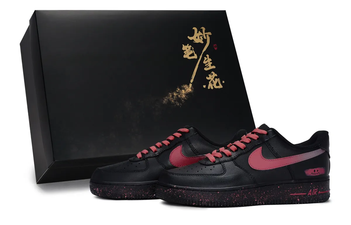 Nike Air Force 1 Skateboard Shoes Unisex Low Top Peach Red