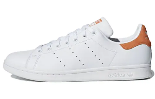 Adidas Originals Stan Smith Casual Non slip Lightweight Low top Skateboard Shoes Women's White Orange