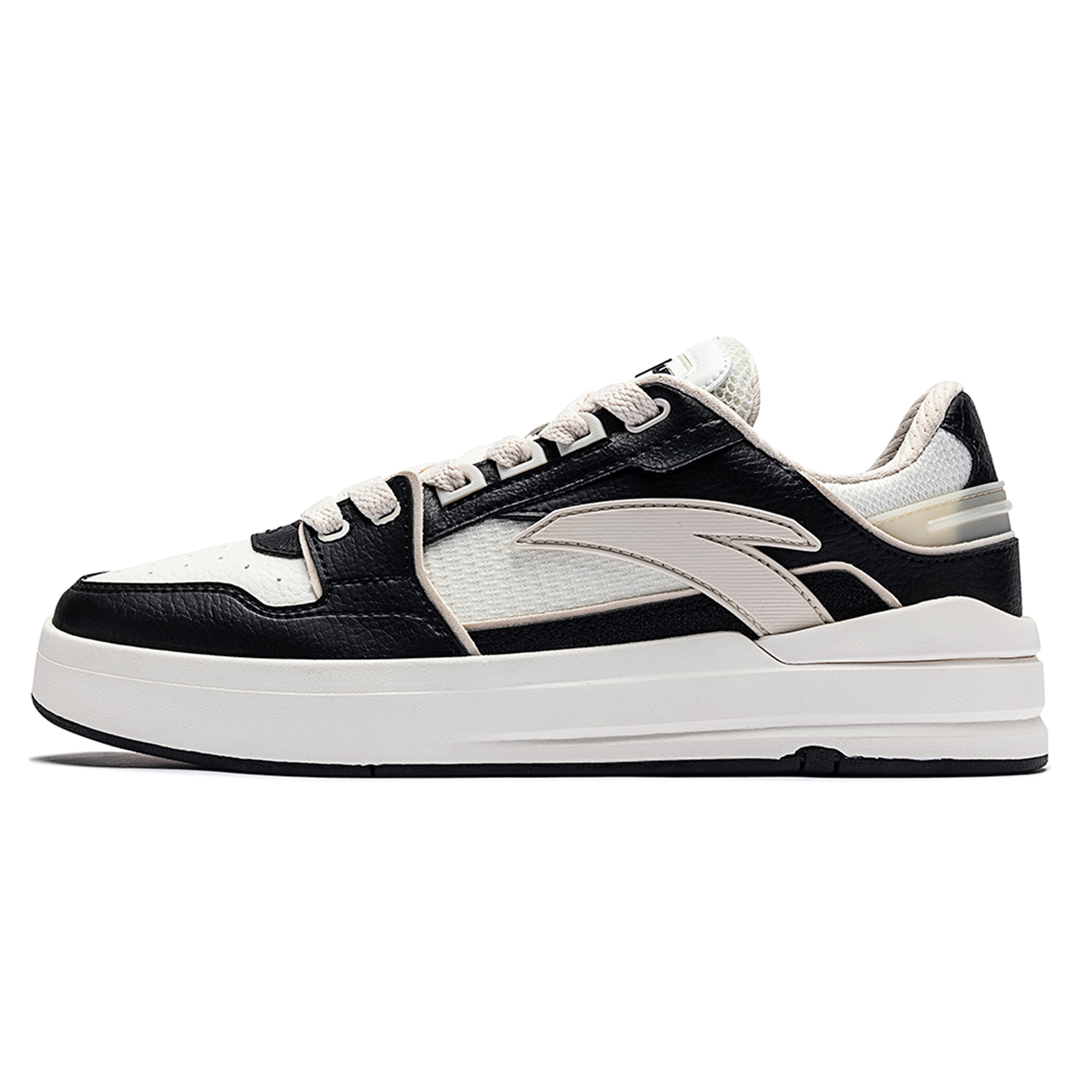 Anta Street Lite Slip Resistant Cushioning Low top Skateboard Shoes Men's Black White Gray