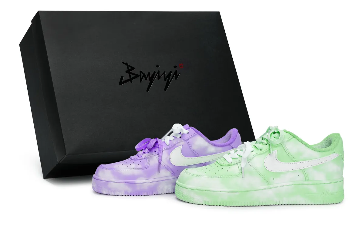 Nike Air Force 1 811 Manufacturing, Yunyin Tale Green Purple, Special Shoe Box Low top Skateboard Shoes Unisex