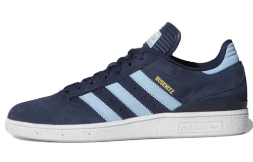 Adidas Originals Busenitz Wear-Resistant Slip-Resistant Lightweight Low-Top Skateboard Shoes Men's Azure Blue
