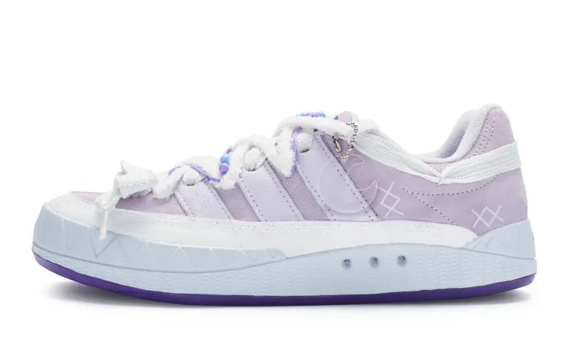 Adidas Originals Adimatic Low top Skateboard Shoes Unisex Light Purple White