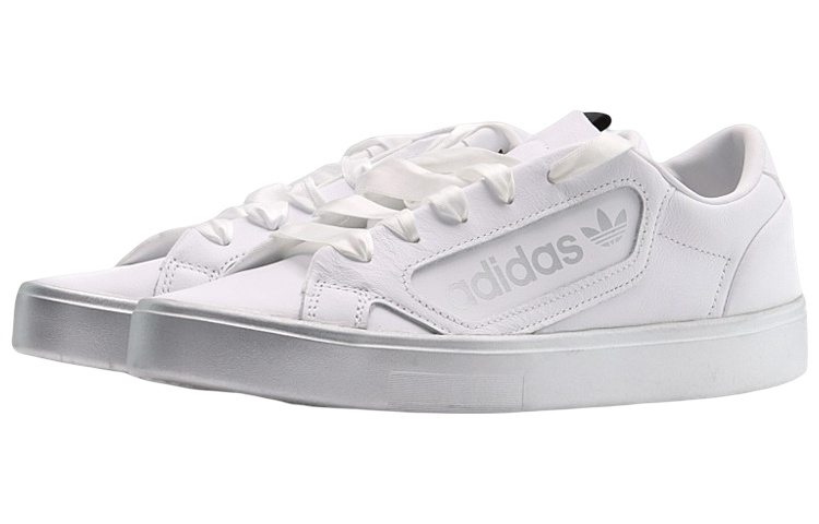Женские кеды adidas originals Sleek (бело-серебристые) — Белый / серебристый — фото 3