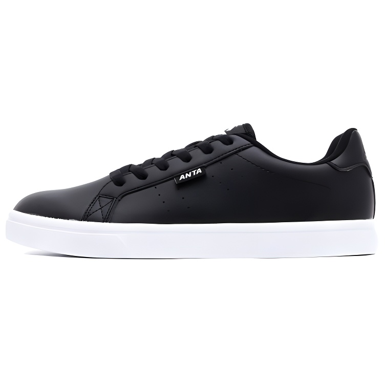 Anta Life Collection Coverage Slip Resistant And Abrasion Resistant Low top Skateboard Shoes Men's Black White
