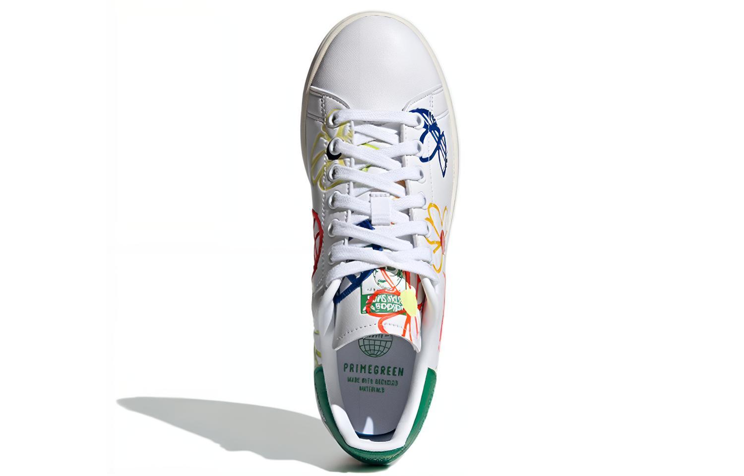 Женские кеды adidas originals STAN SMITH (бело-зелено-красные) — фото 5