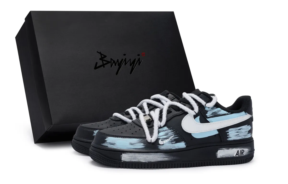 Nike Air Force 1 07 811 Manufacturing, Vertebra Blue, Special Shoe Box Slip Resistant Abrasion Resistant