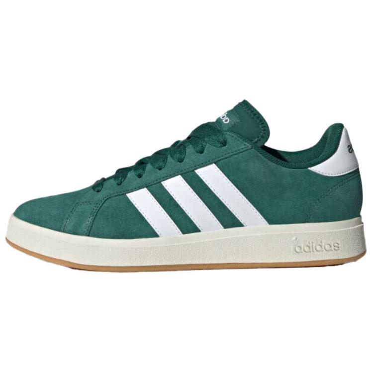 Adidas Grand Court Base 00s cow split leather synthetic leather BA SE 00s comfortable and versatile thin sole low-top sneakers same style for men and women green white yellow