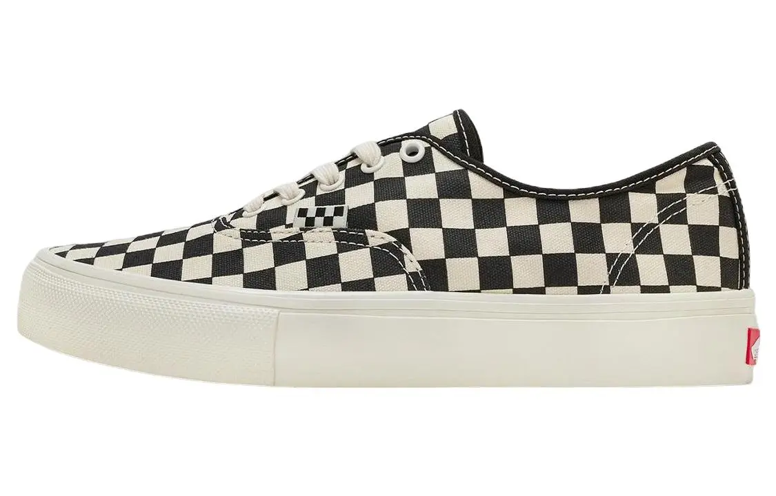 Vans Authentic Canvas Abrasion Resistant Lightweight Low top Skateboard Shoes Unisex Black White, Checkerboard