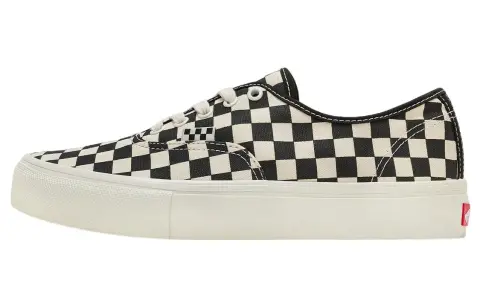 Vans Authentic Canvas Abrasion Resistant Lightweight Low top Skateboard Shoes Unisex Black White, Checkerboard