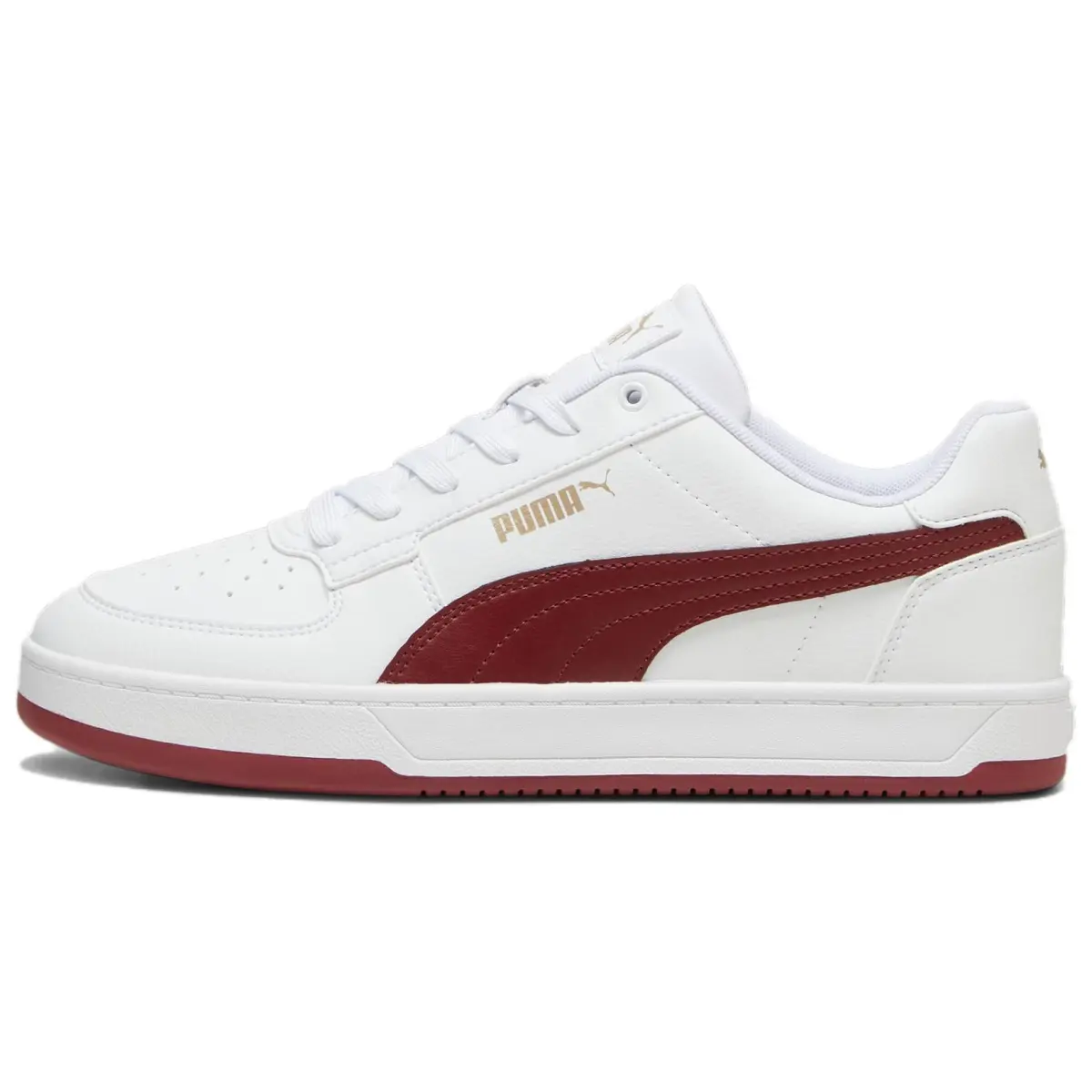 PUMA Caven 2.0 Artificial Leather Wear resistant And Lightweight Low top Skateboard Shoes Unisex White Red