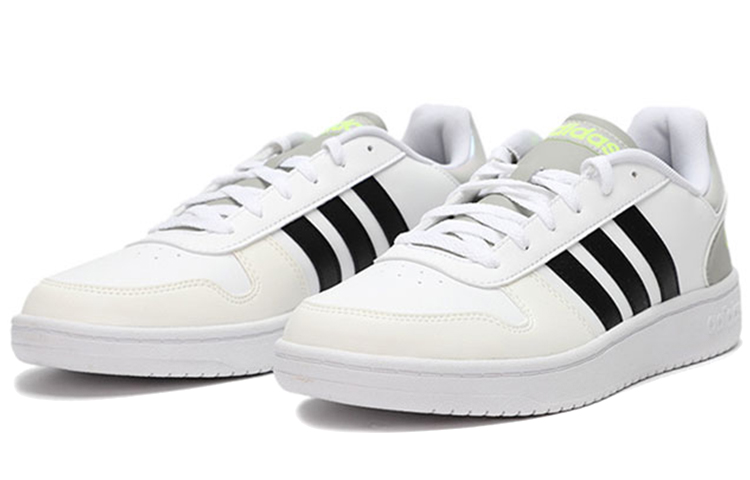 Мужские кеды adidas neo Hoops 2.0 (бело-серо-черные) — фото 3