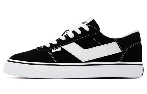 Pony Skate Cushioning Slip Resistant Low top Skateboard Shoes Unisex Black