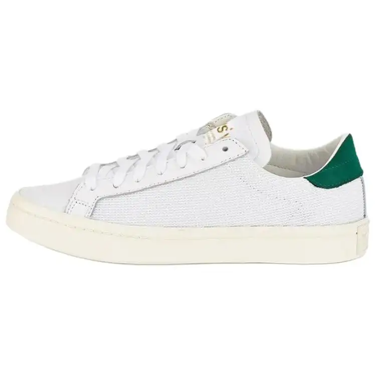 Adidas Originals Courtvantage Slip Resistant Abrasion Resistant Low top Skateboard Shoes Women's White